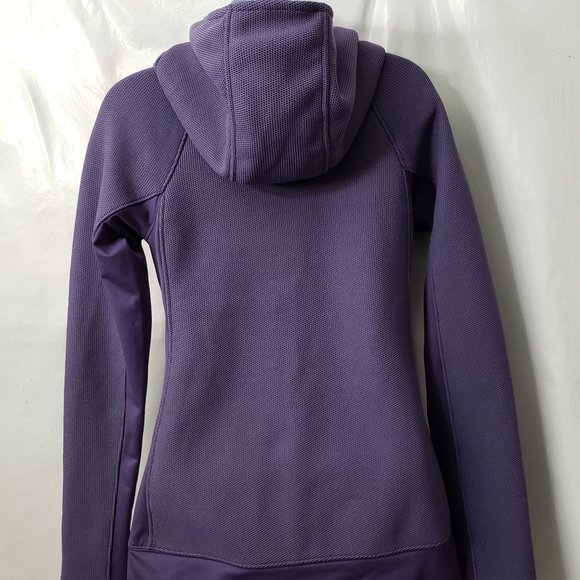 Under Armour Infared Jacket S Hoodie Thermal Waffle Knit PURPLE Cold Gear POCKET - Picture 3 of 9